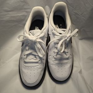 Nike black & white Air Force One sneakers